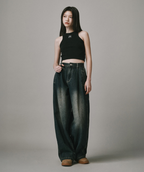 Verdnt（バーダント）の「コンストラクションワイドデニムパンツ[サンドブルー]（デニムパンツ・レディース・インディゴブルー・X-LARGE/MEDIUM/LARGE/SMALL）」の8枚目の写真