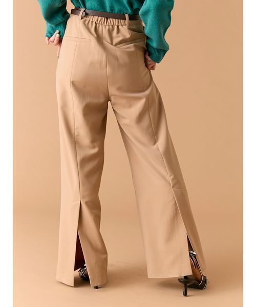 LILY BROWN(リリーブラウン)の「ベルト付きバックスリットパンツ(その他パンツ・レディース・ベージュ/グレー・0/1)」の10枚目の写真