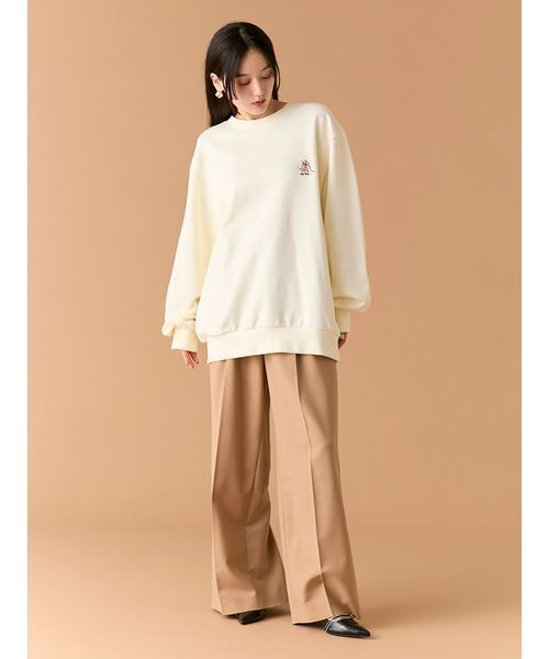 LILY BROWN(リリーブラウン)の「ベルト付きバックスリットパンツ(その他パンツ・レディース・ベージュ/グレー・0/1)」の4枚目の写真