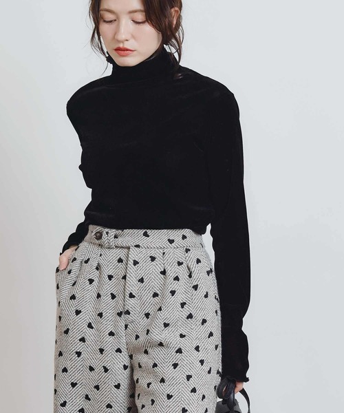 PICCIN(ピッチン)の「ベロアタートルカットソー(Tシャツ/カットソー・レディース・オフホワイト/ブラック・M)」の18枚目の写真