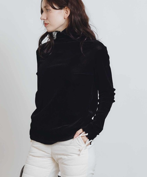 PICCIN(ピッチン)の「ベロアタートルカットソー(Tシャツ/カットソー・レディース・オフホワイト/ブラック・M)」の10枚目の写真