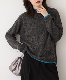 BRODIAEA ミックスヤーン配色ニット