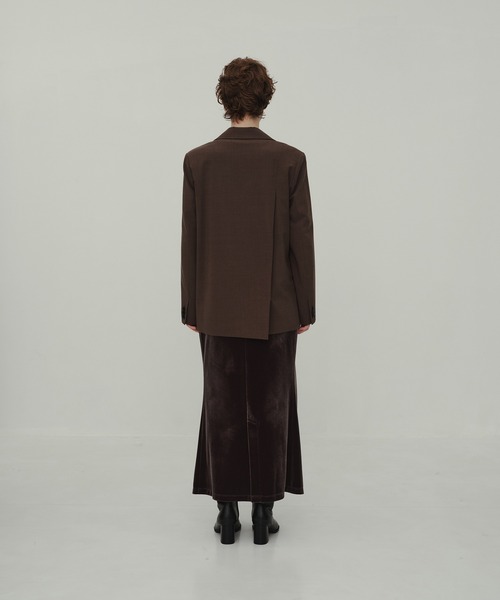 CITY TOKYO(シティトウキョウ)の「Belted Tailored Jacket/ベルテッドテーラードジャケット(テーラードジャケット・レディース・チャコールグレー/ブラウン・FREE)」の7枚目の写真