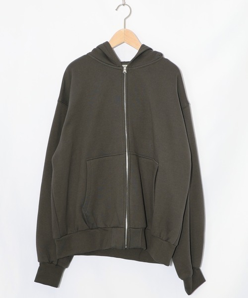 ScoLar(スカラー)の「153739:スカラーハイウェイ ヴィンテージ風パーカー(パーカー・レディース・ブラック/チャコールグレー/杢グレー・M)」の2枚目の写真