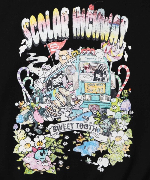 ScoLar(スカラー)の「153739:スカラーハイウェイ ヴィンテージ風パーカー(パーカー・レディース・ブラック/チャコールグレー/杢グレー・M)」の16枚目の写真