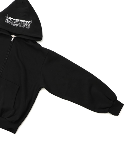 ScoLar(スカラー)の「153739:スカラーハイウェイ ヴィンテージ風パーカー(パーカー・レディース・ブラック/チャコールグレー/杢グレー・M)」の18枚目の写真