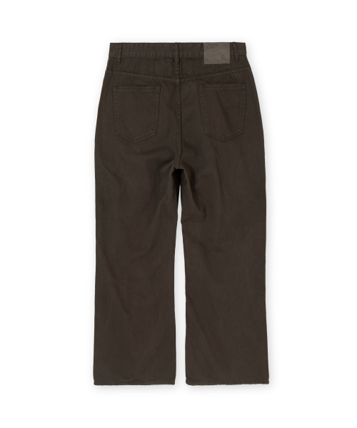 BROWNYARD(ブラウンヤード)の「ウォッシュドブーツカットデニム、ダークブラウン(デニムパンツ・メンズ・その他・3/4/5/6)」の2枚目の写真