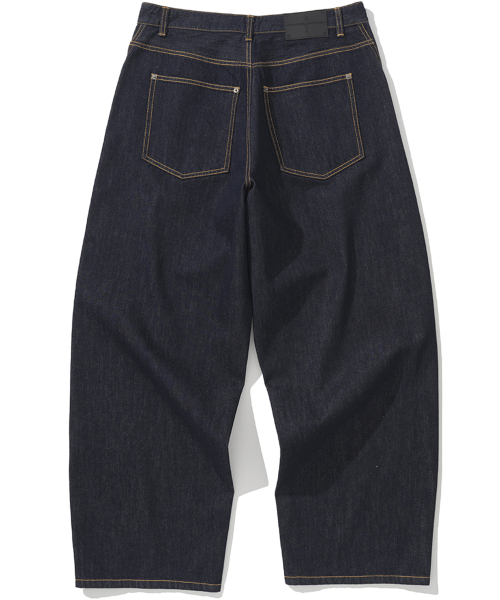 NOT4NERD(ノットフォーナード)の「Curved Semi Wide Denim Pants - Deep Indigo(デニムパンツ・レディース・その他・MEDIUM/LARGE/X-LARGE)」の4枚目の写真