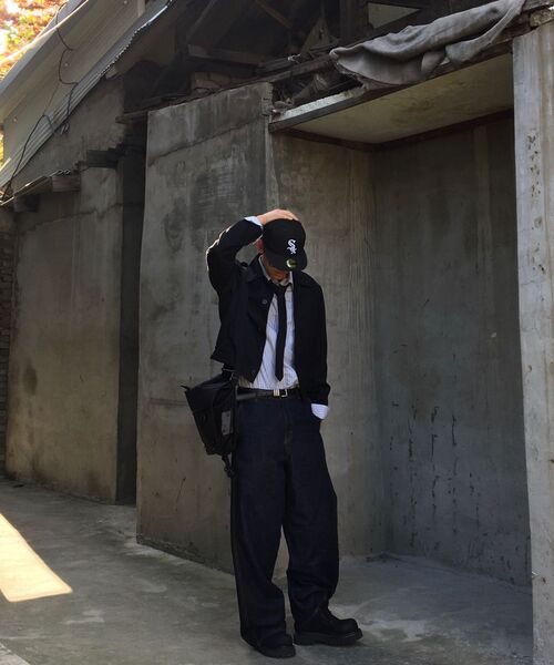 NOT4NERD(ノットフォーナード)の「Curved Semi Wide Denim Pants - Deep Indigo(デニムパンツ・レディース・その他・MEDIUM/LARGE/X-LARGE)」の6枚目の写真