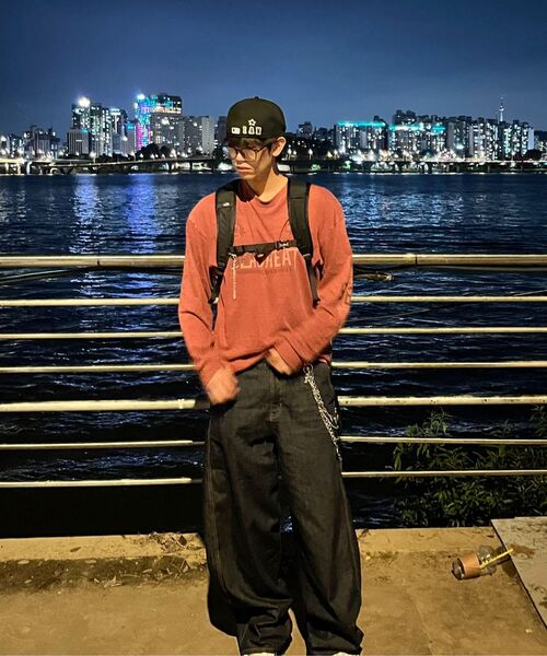 NOT4NERD(ノットフォーナード)の「Curved Semi Wide Denim Pants - Deep Indigo(デニムパンツ・レディース・その他・MEDIUM/LARGE/X-LARGE)」の7枚目の写真