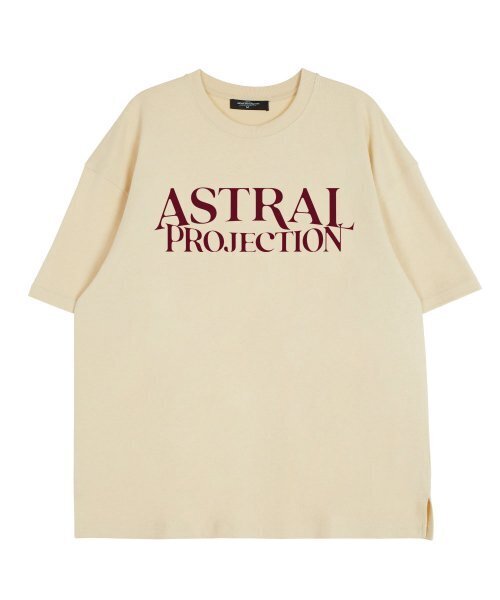 ASTRAL PROJECTION(アストラルプロジェクション)の「ベーシックレタリングロゴラウンドネック15番手綿半袖Tシャツ_バター(Tシャツ/カットソー・メンズ・その他・LARGE/X-LARGE/XX-LARGE)」の2枚目の写真