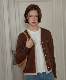ANC LAYERED V-NECK CARDIGAN_BROWN