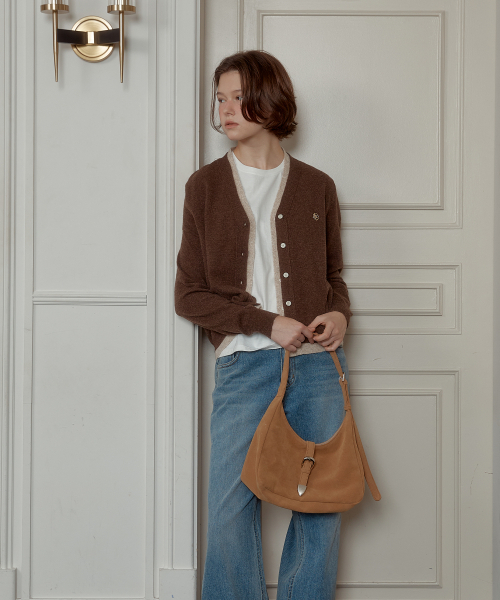 ANOETIC（アノエティック）の「ANC LAYERED V-NECK CARDIGAN_BROWN（カーディガン/ボレロ・レディース・ブラウン・FREE）」の3枚目の写真