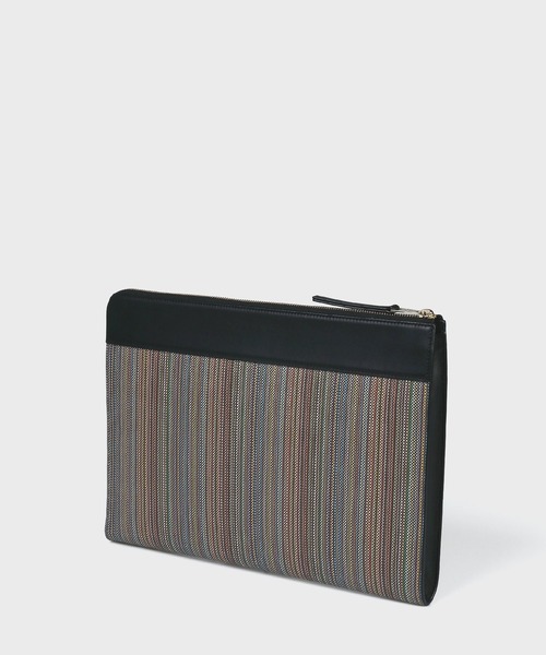 Paul Smith（ポールスミス）の「コーテッドキャンバス ドキュメントケース【553401 N012C】（クラッチバッグ・メンズ・ブラック・FREE）」の2枚目の写真