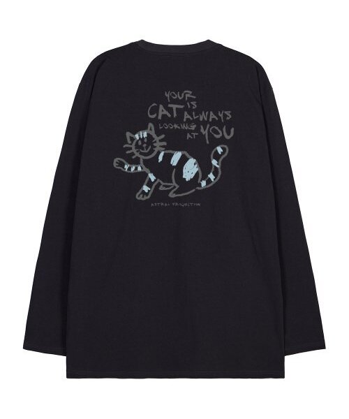 ASTRAL PROJECTION(アストラルプロジェクション)の「ドゥドゥルキャット オーバーサイズ ロングスリーブTシャツ_チャコール(Tシャツ/カットソー・メンズ・その他・MEDIUM/LARGE/X-LARGE)」の2枚目の写真