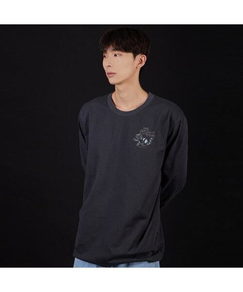 ASTRAL PROJECTION(アストラルプロジェクション)の「ドゥドゥルキャット オーバーサイズ ロングスリーブTシャツ_チャコール(Tシャツ/カットソー・メンズ・その他・MEDIUM/LARGE/X-LARGE)」の3枚目の写真