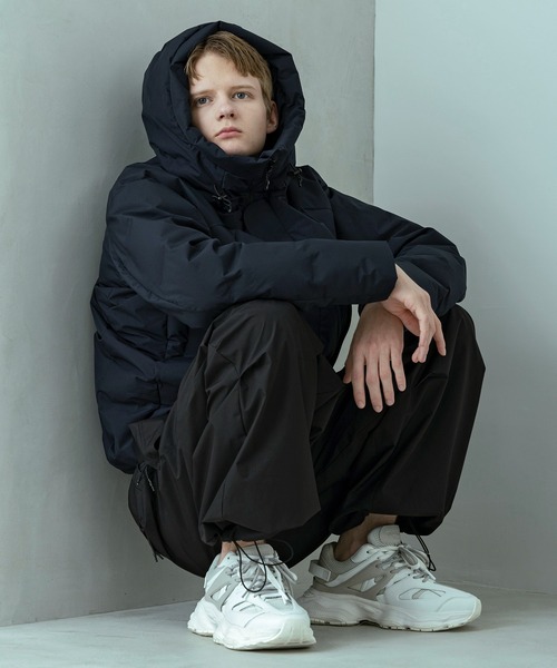 +phenix(プラスフェニックス)の「【WEB・直営店限定】+phenix(プラスフェニックス)FUSED QUILTING DOWNJACKET フューズドキルティングダウンジャケット by GORE TEX LABS ゴアテックス(保温性/防風)(ダウンジャケット/コート・メンズ・グレー/ブラック/ネイビー・S/XL/L/M)」の16枚目の写真