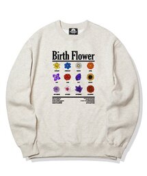 バースフラワーグラフィック クルーネック - アイボリー