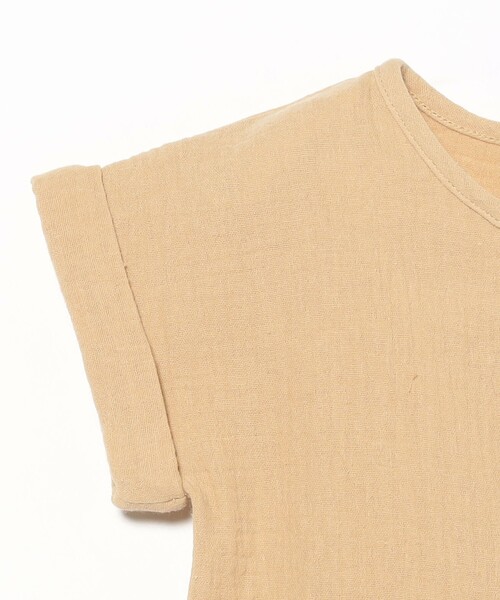 こども ビームス（コドモビームス）の「ベビー モスリン ロンパース 2026SS（70～80cm）（ロンパース・キッズ・ベージュ/ミント・80/70）」の6枚目の写真