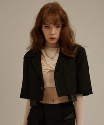 ULKIN（ウルキン）の「ロウエッジクロップドブレザー（テーラードジャケット）」