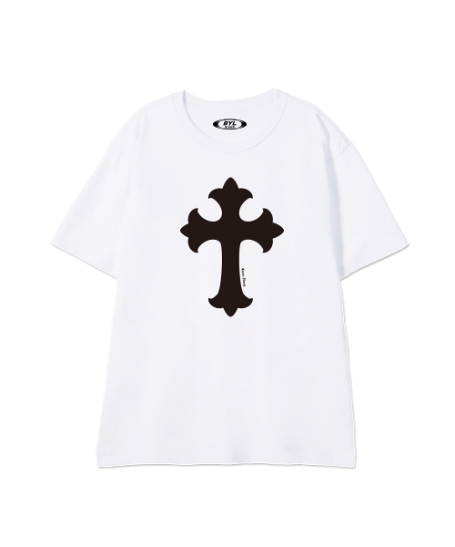 BY.L(バイエル)の「クロス半袖Tシャツホワイト(Tシャツ/カットソー・メンズ・その他・MEDIUM/LARGE/X-LARGE/XX-LARGE)」の2枚目の写真