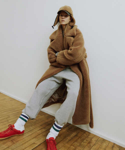 MOLLIOLLI（モリオリ）の「FRANC フェイクファー ローブコート [トバコブラウン]（ムートンコート・レディース・その他・SMALL）」の3枚目の写真