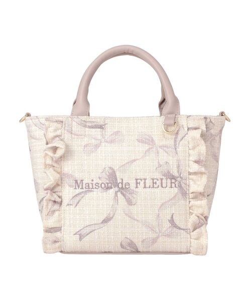 メゾン ド フルール（Maison de FLEUR）/ツイードリボンプリント2WayバッグS ツイードリボンプリント2WayバッグS（ハンドバッグ）｜Maison de FLEUR