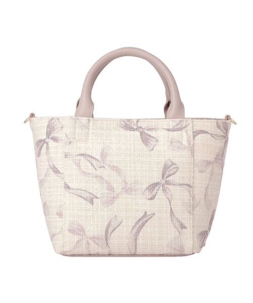 ツイードリボンプリント2WayバッグS（ハンドバッグ）｜Maison de FLEUR