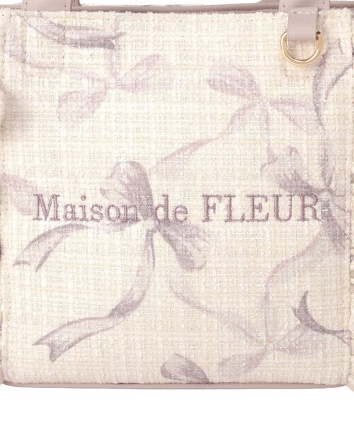 Maison de FLEUR(メゾンドフルール)の「ツイードリボンプリント2WayバッグS(ハンドバッグ・レディース・ブラック/ピンク・FREE)」の21枚目の写真