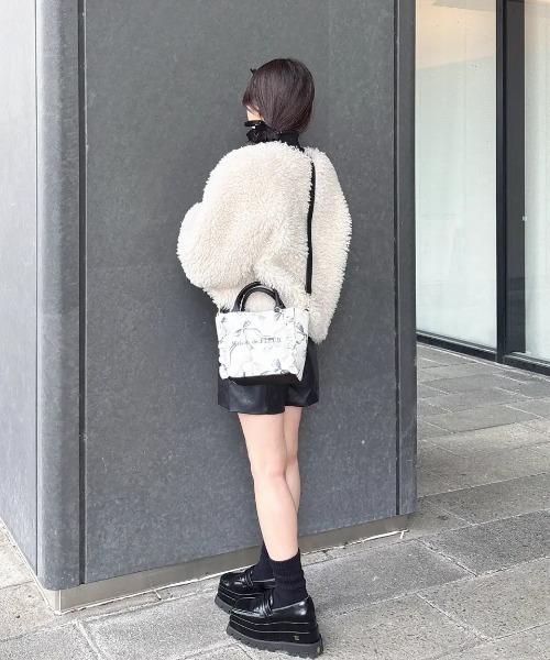 ツイードリボンプリント2WayバッグS（ハンドバッグ）｜Maison de FLEUR