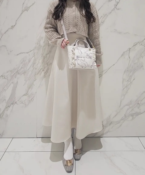 Maison de FLEUR(メゾンドフルール)の「ツイードリボンプリント2WayバッグS(ハンドバッグ・レディース・ブラック/ピンク・FREE)」の7枚目の写真