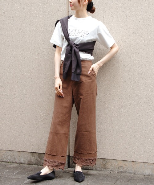 THE SHINZONE(ザ シンゾーン)の「THE SHINZONE/シンゾーン バテンレースパンツ BATTENBERG LACE PANTS 26MMSPA01(その他パンツ・レディース・ブラウン/ブラック・36)」の9枚目の写真