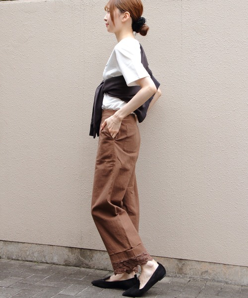 THE SHINZONE(ザ シンゾーン)の「THE SHINZONE/シンゾーン バテンレースパンツ BATTENBERG LACE PANTS 26MMSPA01(その他パンツ・レディース・ブラウン/ブラック・36)」の10枚目の写真
