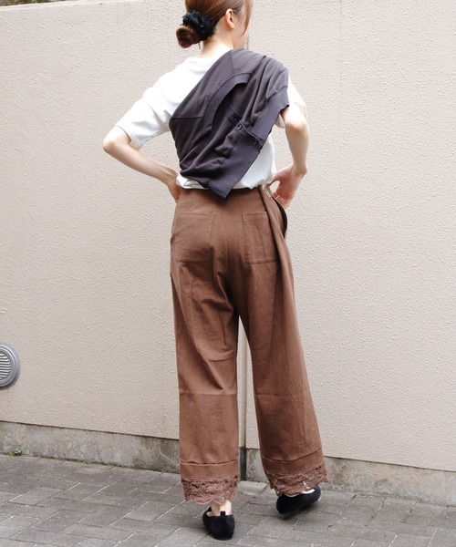 THE SHINZONE(ザ シンゾーン)の「THE SHINZONE/シンゾーン バテンレースパンツ BATTENBERG LACE PANTS 26MMSPA01(その他パンツ・レディース・ブラウン/ブラック・36)」の11枚目の写真