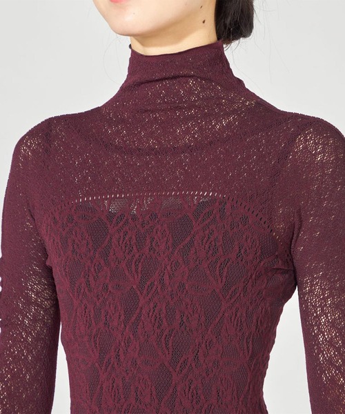 Chacott(チャコット)の「【ノーソーイングニット】リバーシブルハイネックトップ(ニット/セーター・レディース・レッド/グレー・M)」の7枚目の写真