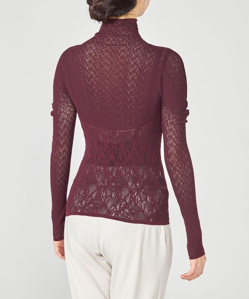 Chacott(チャコット)の「【ノーソーイングニット】リバーシブルハイネックトップ(ニット/セーター・レディース・レッド/グレー・M)」の9枚目の写真