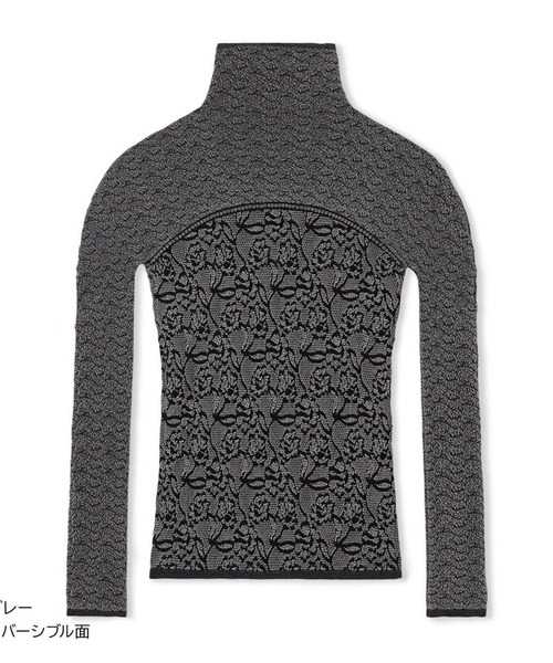 Chacott(チャコット)の「【ノーソーイングニット】リバーシブルハイネックトップ(ニット/セーター・レディース・レッド/グレー・M)」の11枚目の写真