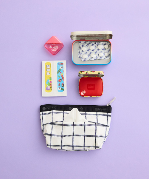 LeSportsac（レスポートサック）の「SMALL SLOAN COSMETIC モノクラスチェック（ポーチ・レディース・ホワイト・FREE）」の2枚目の写真