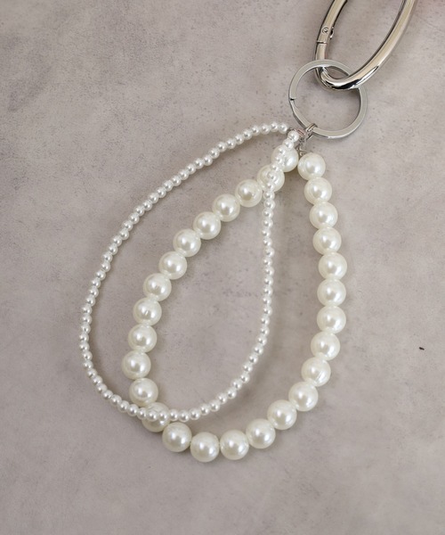 FUNALIVE（ファンアライブ）の「ミラー付フラワー＆パール付リボンバッグチャーム（チャーム・レディース・ホワイト/ピンク/ブラック系/ゴールド/シルバー系/ブラック/シルバー・F/FREE）」の15枚目の写真