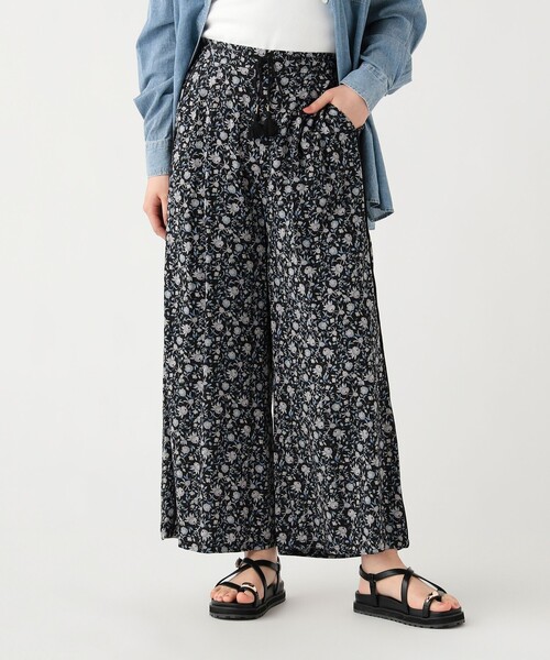 BEAMS HEART(ビームスハート)の「サラサ フラワーパンツ(その他パンツ・レディース・オレンジ/ホワイト系その他5/ブラック・FREE)」の6枚目の写真
