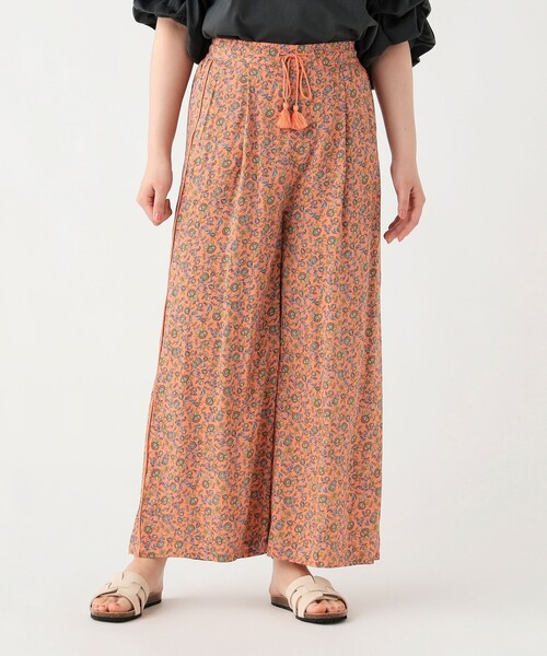BEAMS HEART(ビームスハート)の「サラサ フラワーパンツ(その他パンツ・レディース・オレンジ/ホワイト系その他5/ブラック・FREE)」の10枚目の写真