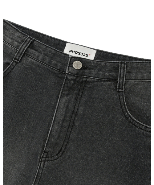 PHOS333（フォースサンサンサン）の「Two tone Panel Jean/Black（デニムパンツ・レディース・その他・MEDIUM/LARGE）」の8枚目の写真