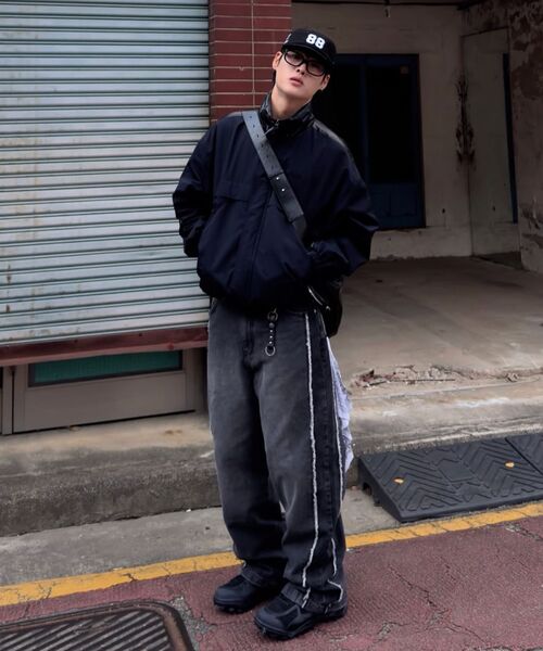 PHOS333（フォースサンサンサン）の「Two tone Panel Jean/Black（デニムパンツ・レディース・その他・MEDIUM/LARGE）」の5枚目の写真