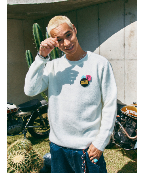 HIGHTIDEFRANKIE(ハイタイドフランキー)の「Frankie 3 Pins Round Knit White(ニット/セーター・メンズ・ホワイト・FREE)」の5枚目の写真