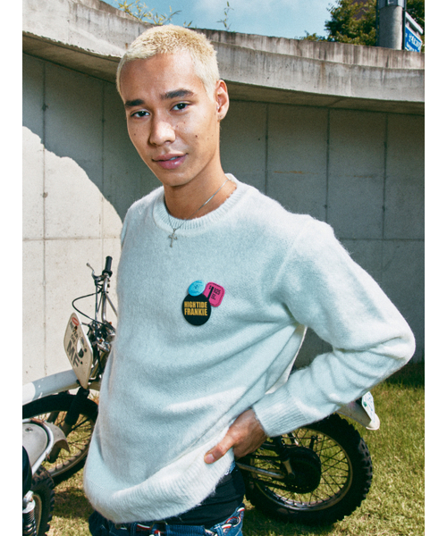 HIGHTIDEFRANKIE(ハイタイドフランキー)の「Frankie 3 Pins Round Knit White(ニット/セーター・メンズ・ホワイト・FREE)」の6枚目の写真