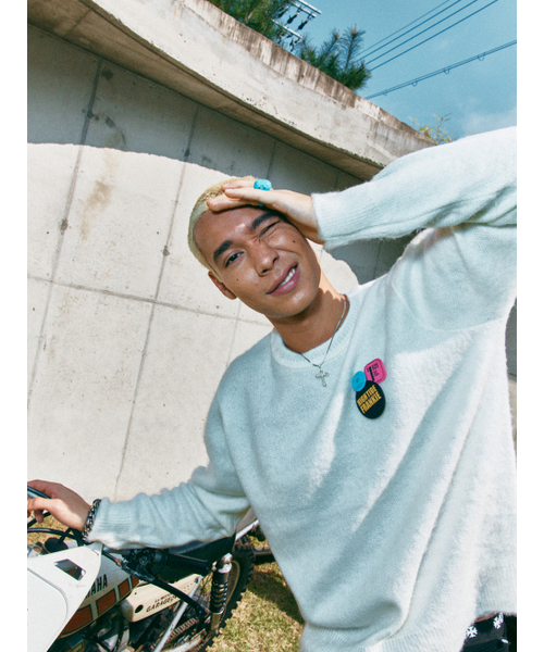 HIGHTIDEFRANKIE(ハイタイドフランキー)の「Frankie 3 Pins Round Knit White(ニット/セーター・メンズ・ホワイト・FREE)」の9枚目の写真
