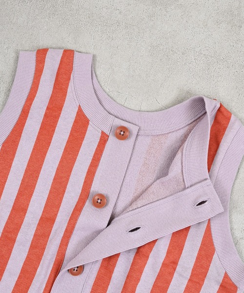 MARKEY'S（マーキーズ）の「ミニウラケストライプベスト（ベスト・キッズ・オレンジ系その他/ブラック系その他/グリーン系その他・M/S/LL/L）」の18枚目の写真