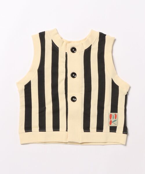 MARKEY'S（マーキーズ）の「ミニウラケストライプベスト（ベスト・キッズ・オレンジ系その他/ブラック系その他/グリーン系その他・M/S/LL/L）」の6枚目の写真