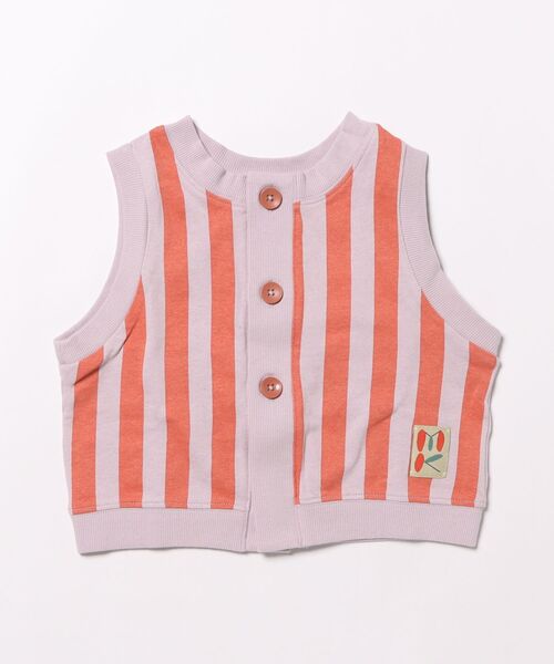 MARKEY'S（マーキーズ）の「ミニウラケストライプベスト（ベスト・キッズ・オレンジ系その他/ブラック系その他/グリーン系その他・M/S/LL/L）」の12枚目の写真