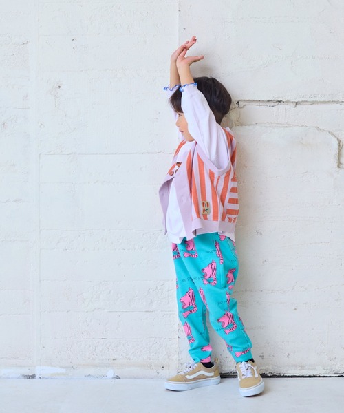 MARKEY'S（マーキーズ）の「ミニウラケストライプベスト（ベスト・キッズ・オレンジ系その他/ブラック系その他/グリーン系その他・M/S/LL/L）」の14枚目の写真